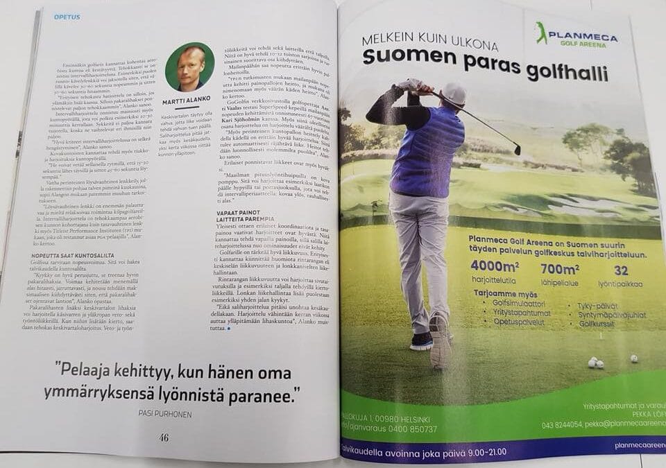 Golf pelaaja kehittyy, kun hänen oma ymmärryksensä lyönnistä paranee
